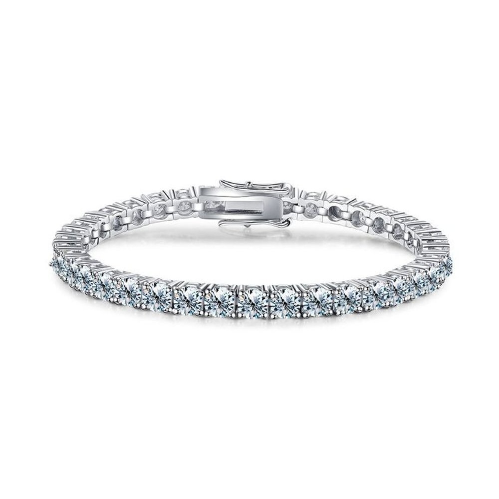 Certified 0.3ct. Moissanite Bracelet Round Stud  Diamond NEW